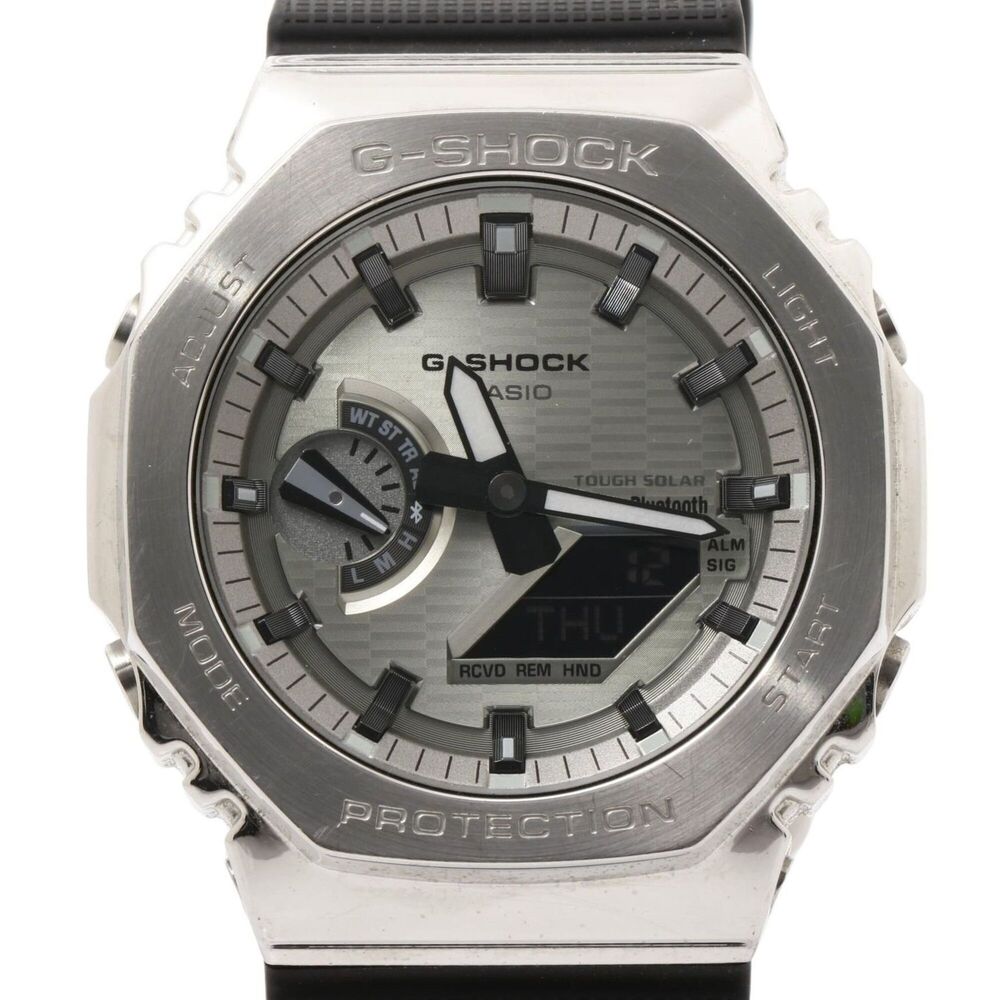 CASIO G-SHOCK 2100 Series GBM-2100A-8BJF Silver Black Stainless Steel x Resin...